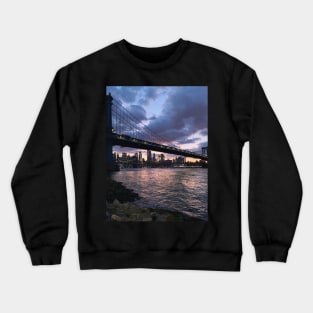 Sunset over the Manhattan Bridge Crewneck Sweatshirt